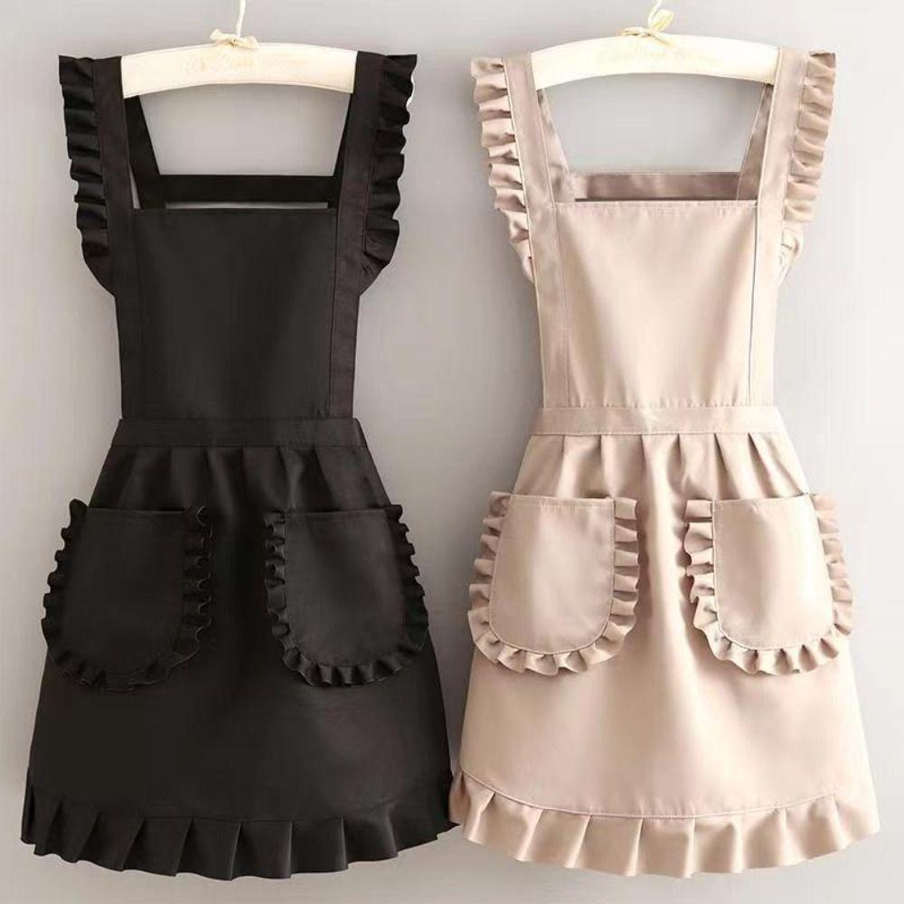 Stain-proof Korean Style Apron Cute Waiter Sleeveless Apron Catering Work Clothes Kitchen