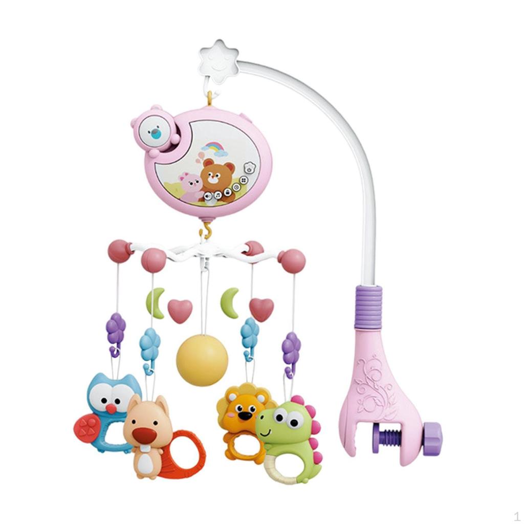Baby Musical Crib Mobile Cute Bed Bell Carousel for 0-12 Months Newborn Cots