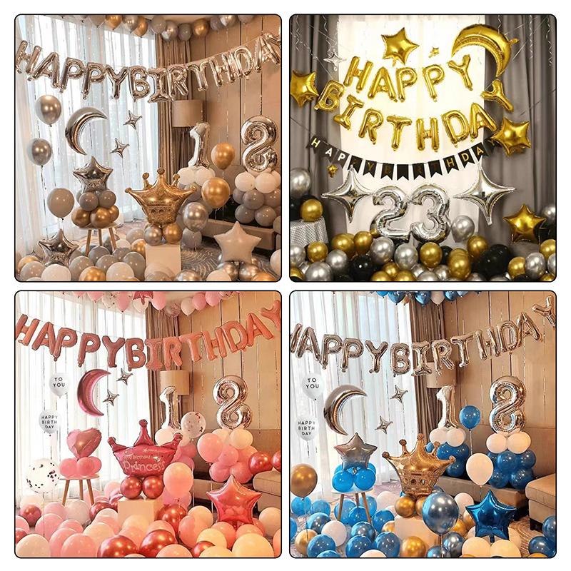 Narozeninová balónková dekorace Sada balónků s písmeny Banner Happy Birthday Party Potřeby