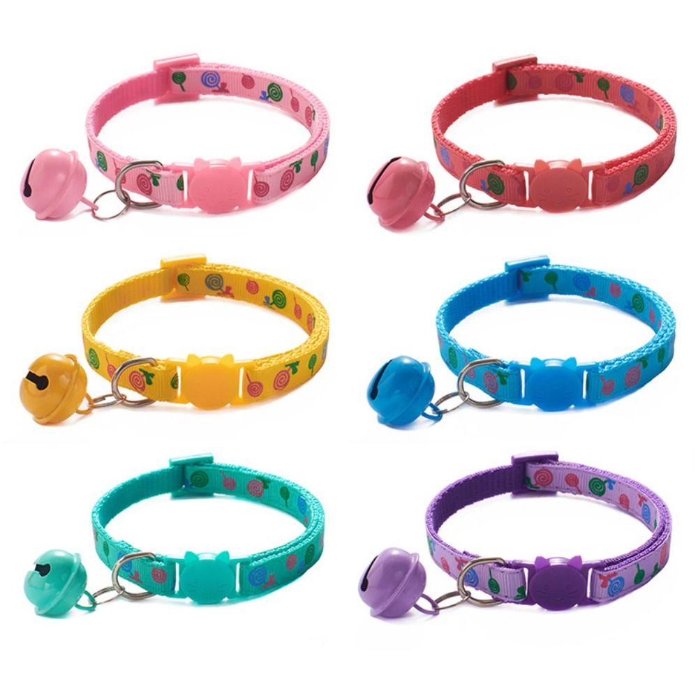 Cute Cat Head Cat Collars Pet Supplies Bell Pendant Collar Buckle Kitten Necklace