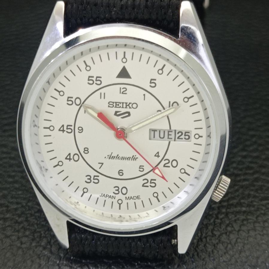 JAPONIA RECONDITIONATĂ 6309A SEIKO 5 CEAS AUTOMAT BĂRBAȚI CADRAN ALB a427241-2 QRL-a427241