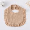 Ruffle Baby Drool Bibs: Pure Cotton Printed Lace Bibs