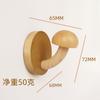 4pcs wooden mushroom clothes and hat hooks Non perforated solid wood clothes hook wall hooks for hanging