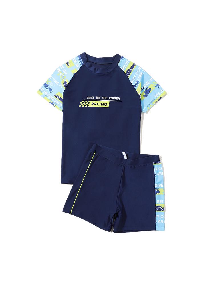 Plus Size Boys' Swim Set: Loose-Fit Split Trunks for Kids