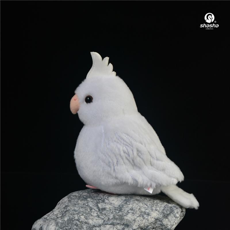 H125Mm Cute Parrot Toy White-Headed Parrot Plush Toy Kids Girl Birthday Gift
