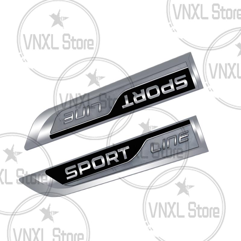 Cycr3 Car-Styling Metal Sport Line Emblem Car Side Body Stickers For Skoda Kamiq Enyaq Combi Octavia Superb Elroq85 Karoq Kodiaq Rapid