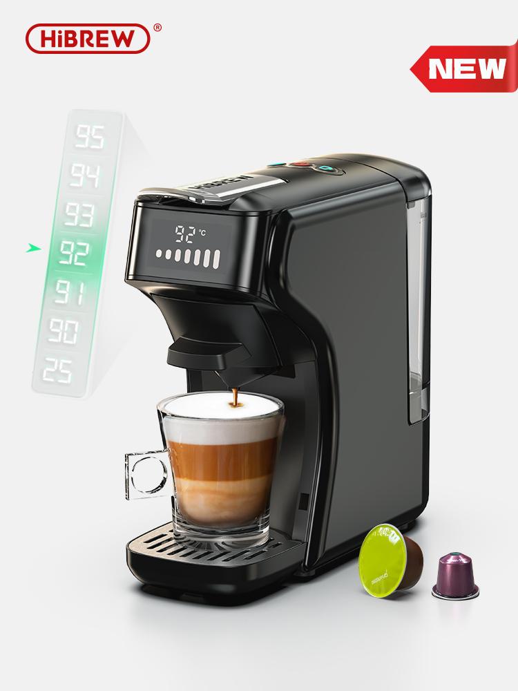 6-in-1 Pod Coffee Maker HIBREW H1B, 20 Bar Pressure, Hot & Cold Brew, LED Bar Indicator, 20oz Water Tank, Compatible with K, Ns, DG, E Pods & Coffee