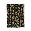 Tribal Artwork African Art Black And Gold Flannel Throw Blanket Blanket for Sofa Bedroom Warm Bed Rug,