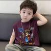 Boys' Cartoon T-shirt, Thin Summer 2026 Style, Toddler Top, Stylish Baby Vest Tee
