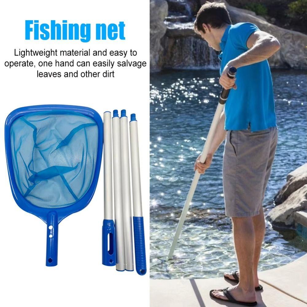 Durable Mesh Pool Cleaning Nets Lightweight Leaf Catcher Net Bag Telescopic Pond Net  Leaf Removal