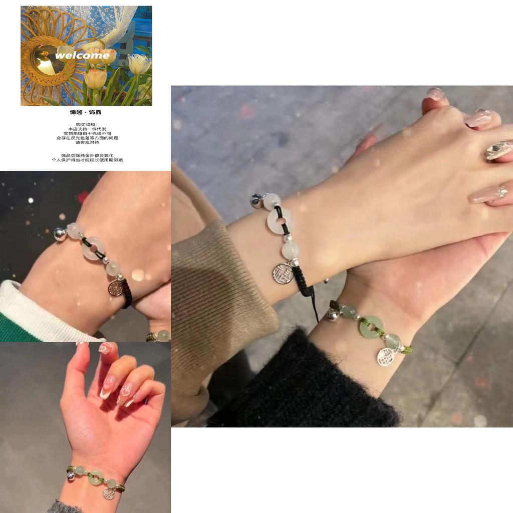 Fashionable Ethnic Green String Bracelet For Couples Minimalist Handmade Jewelry