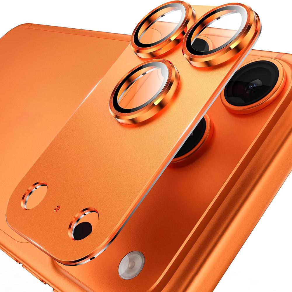 2 Sets Luxury Metal Camera Lens Protector for iPhone 17 16 15 14 Pro Max Aluminum Alloy Camera Film Original Color Tempered Glass Lens Protector