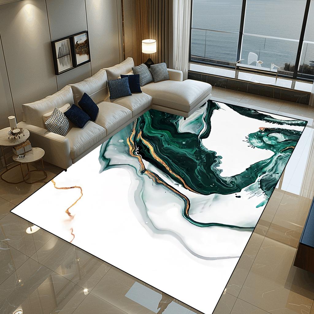 Moderner abstrakter Spritzfarben-Teppich Wohnzimmer Licht Luxus Heimdekor Teppich Rutschfest Schlafzimmer Ankleidezimmer Teppiche Waschbare Fußmatte