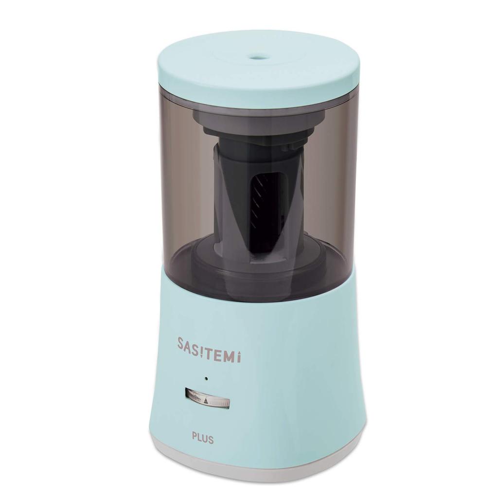 Plus SASITEMI FS-760 Electric Pencil Sharpener, Automatic, Simply Insert from Above, Blue, 84-017