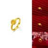 Exquisite Gold Coated Lucky Word Ring For Women Fashionable Vietnamese Brass Design