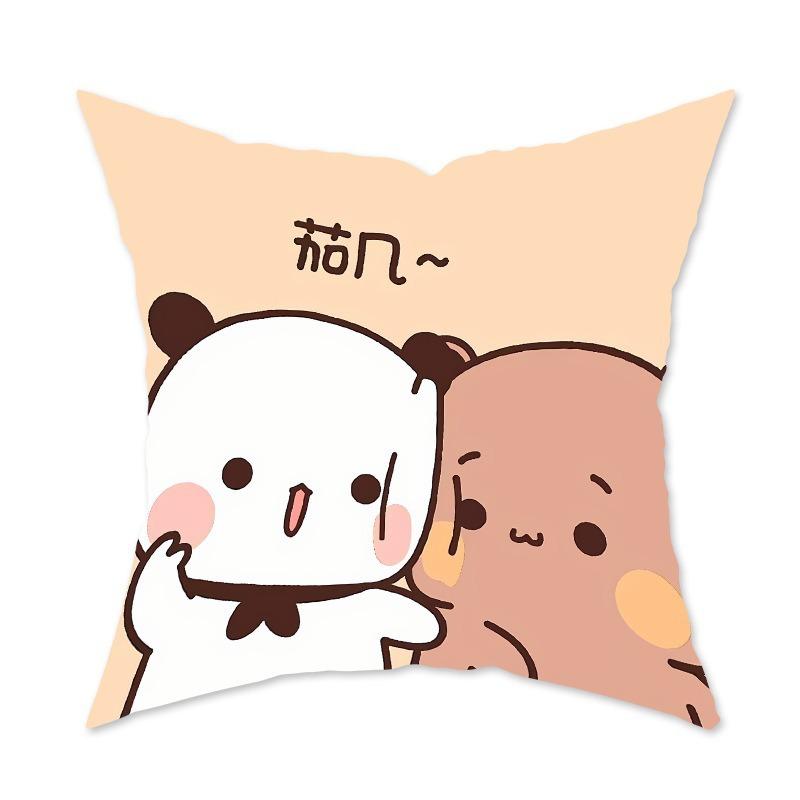 Cute Cartoon Pillow Decorative Sofa Living Room Cushion Bedroom Cartoon Pattern Pillow Back Pillow Lumbar Pillow Case
