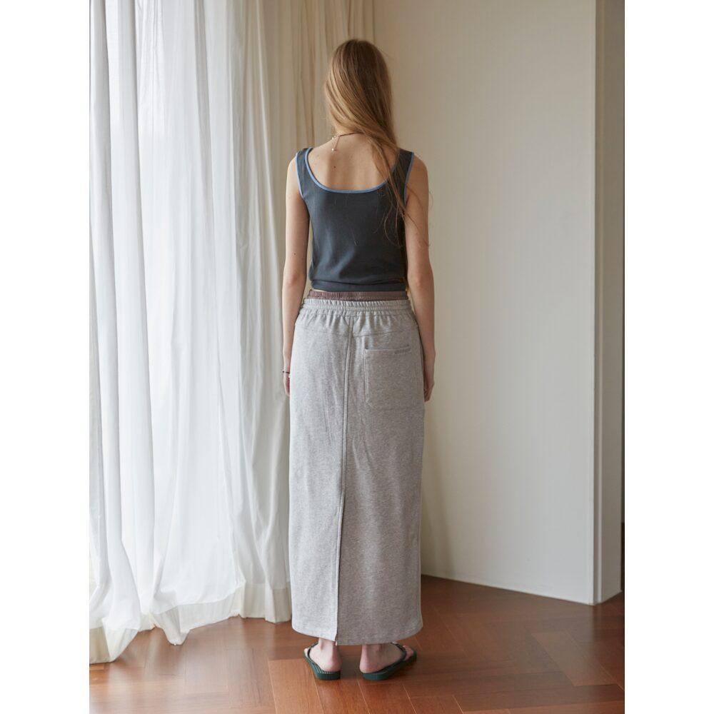 Saendeusaundeu (Women) String Layered Sleeveless Charcoal