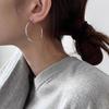 Empfohlen! Sehr feiner schlichter Ring, Ohrstecker mit Silbernadel, Ohrringe für Damen in Kreisform, für eckiges Gesicht, Hochwertige Ohrstecker, Ohrringe.