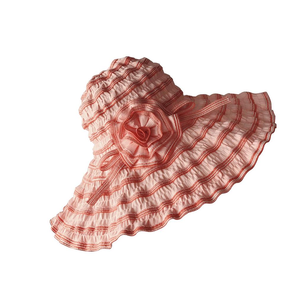 

Sun Hat Women Wide Brim Summer Breathable Cap UV Protection Foldable Beach Hat помаранчевий