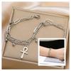 Retro Vintage Bracelet Charm Amulet Talisman Ankh Cross Men Women Egypt Egyptian Key Life Religious Jewelry Gift Hip Hop Rock Goth Gothic