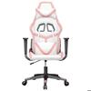 VidaXL Massage Gaming Chair White and Pink Faux Leather 345431