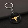 3-Spoke Race Car Steering Wheel Keychain - Zinc Alloy Metal Keyring for Men, Creative Racing Gift Accessories