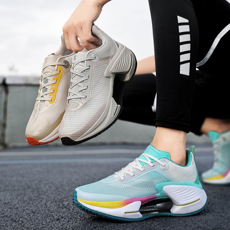 Jueying 3rd Generation Carbon Plate Middle School Student Running Shoes Hollow Shock Absorption Rebound Anti-slip Marathon Racing Shoes