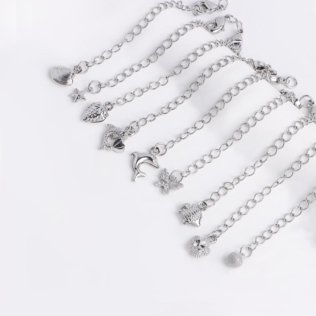 18K Gold-Plated Dolphin Shell Tail Extension Chain for DIY Bracelets/Necklaces with Lobster Clasp – High Color Retention, Fashionable Light Luxury