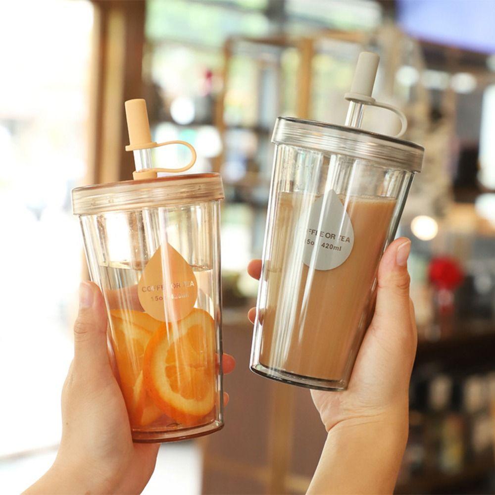 Reusable Iced Coffee Cups with Lids Water Cup gift Plastic Tumbler Cup  Toddlers