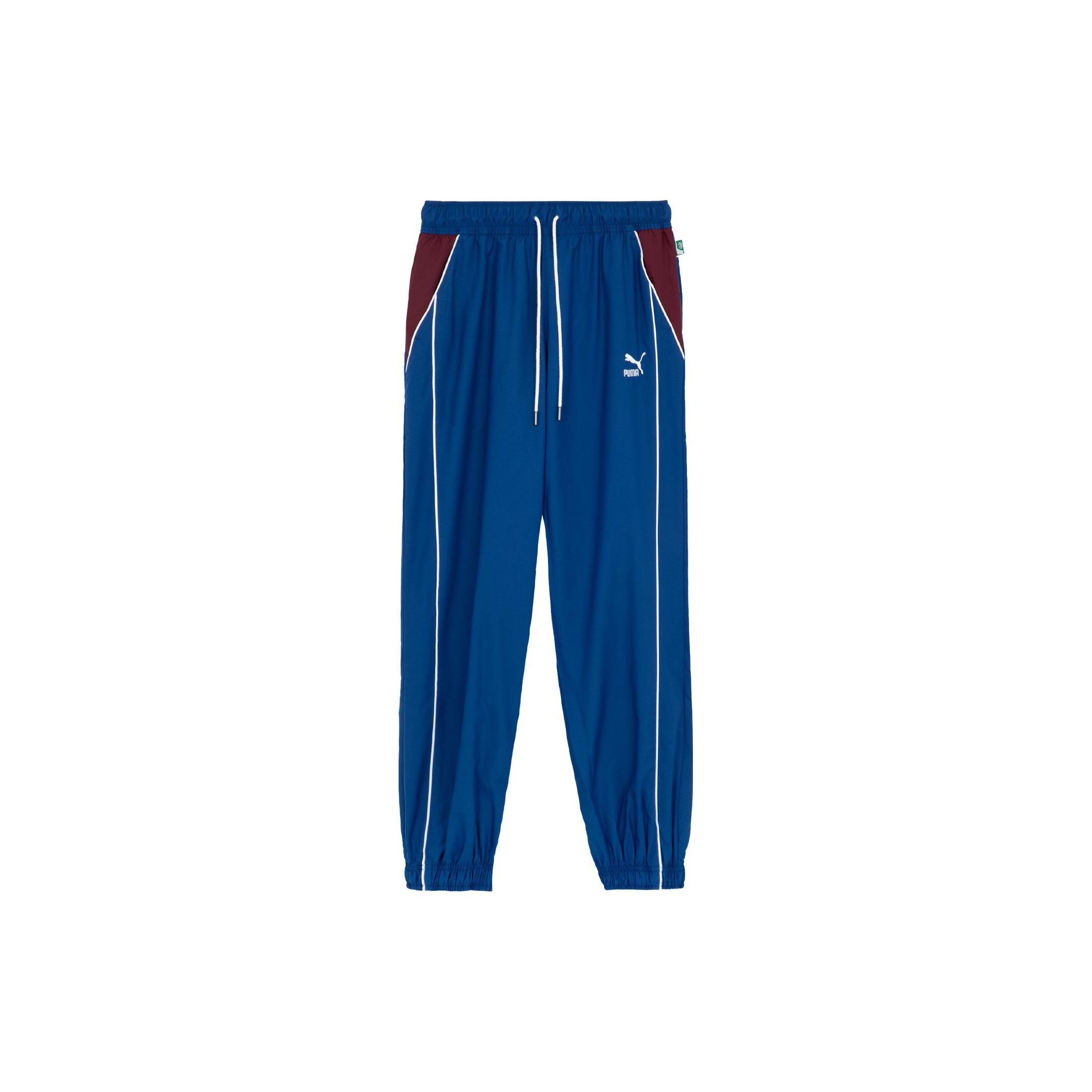 PUMA Archive Pack Logo Embroidered Drawstring Cuffed Pants Blue Unisex 622785-67 M