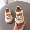 Children's Shoe for Girl Spring Bowknot Kids Causal Versatile Leather Shoes Fashion Non-slip Toddler Princess Walking Flat Shoes