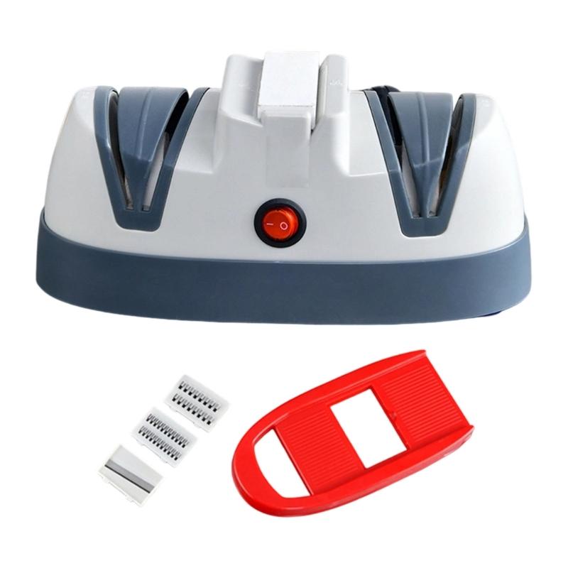 Household Electric Blade Sharpener for Cooking Area Care with Scissor Support and Cutting Aid for Food Work and Use