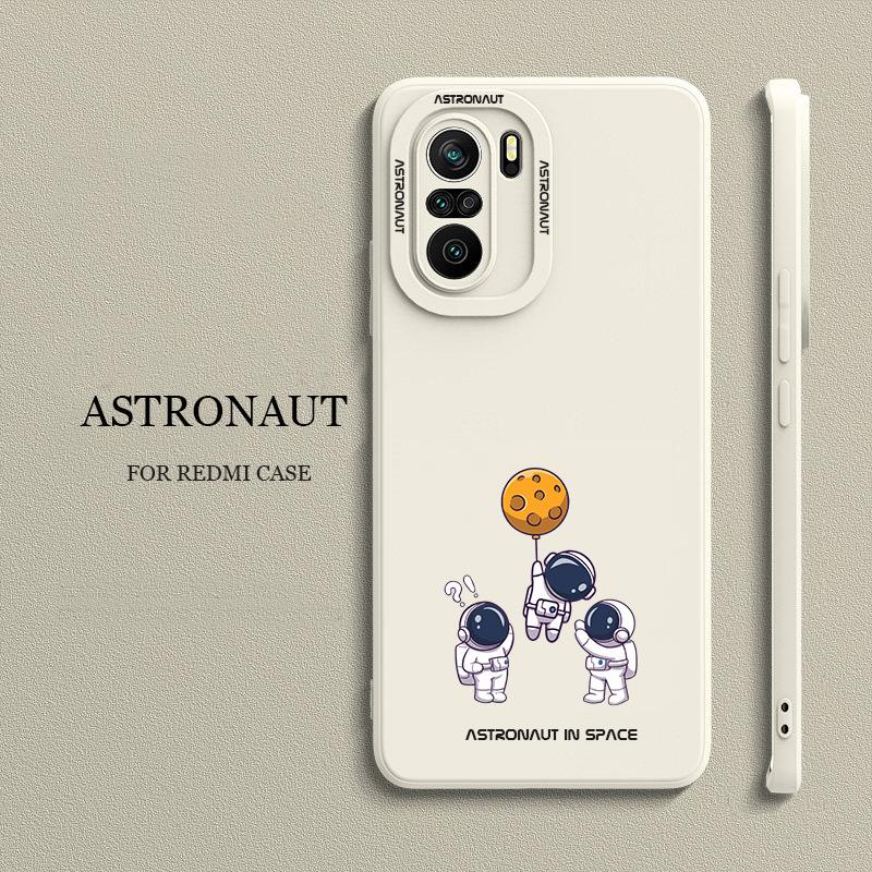 For Capa Funda Xiomi Xiaomi Poco F3 M3 Pro F 3 PocoF3 Case Cover Cute Space Astronaut Protector Soft Black Phone Cases Celular