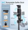 2026 Neuer Mini-Stativ-Selfie-Stick mit Fernbedienung Ein-Tasten-Druckknopf 360° Drehung Bluetooth für iPhone & Smartphones