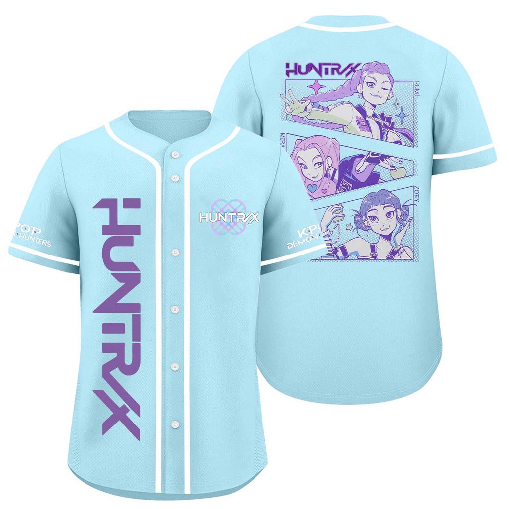 Children's Casual Cartoon Print Short-sleeved Baseball Jerseys Children's Sportswear Top