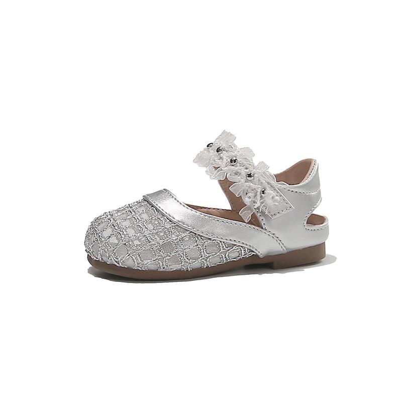 Children's Hollow Woven Sandals2026Spring and summer cute lace flower princess sandals for toddlers, beach shoes