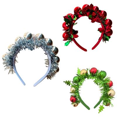 Festival-Kopfschmuck mit Weihnachtskugeln-Akzent, stilvoller Haarreif, Kunststoff-Kopfschmuck für Familienfeiern, Zusammenkünfte