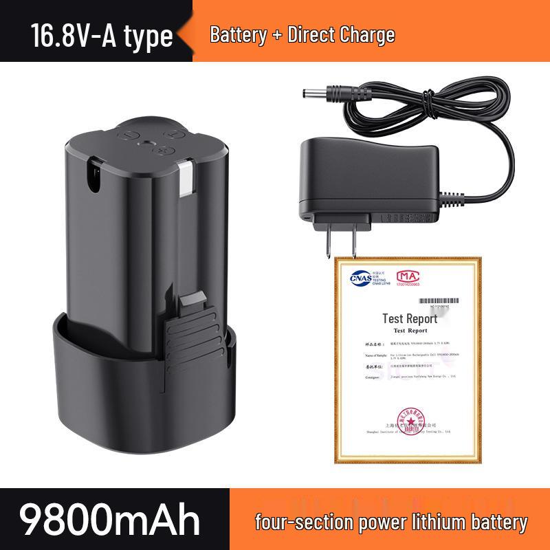 12V Cordless Drill with Lithium Battery Charger, Pistol Grip, and 16.8V/18V Battery for Rotary and Screwdriver Tasks