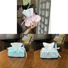 Style Floral Cloth Tissue Box Cover With Drawstring Organizer For Car And Home Decor