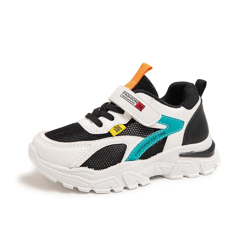 Children Sneaker Boys Casual Shoes Black Leather Flat Student Walking Shoes Non-slip Girl Lightweight Sports Tennis Footwear