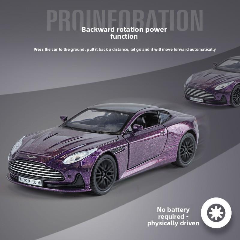 Aston Martin Db12 Diecast Car Model With Lights And Sound For Kids Playroom