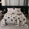 Double-layer Jacquard Composite European Cotton Fleece Blanket Lunch Break Blanket Four Seasons Sofa Blanket