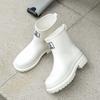 Water shoes high-end rain shoes women's medium tube non-slip rain boots waterproof overshoes rubber shoes water boots