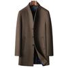 Winter Men Stand Collar Business Trench Coats Casual Long Jackets Male Cashmere Overcoats Man Woolen Blends Coats