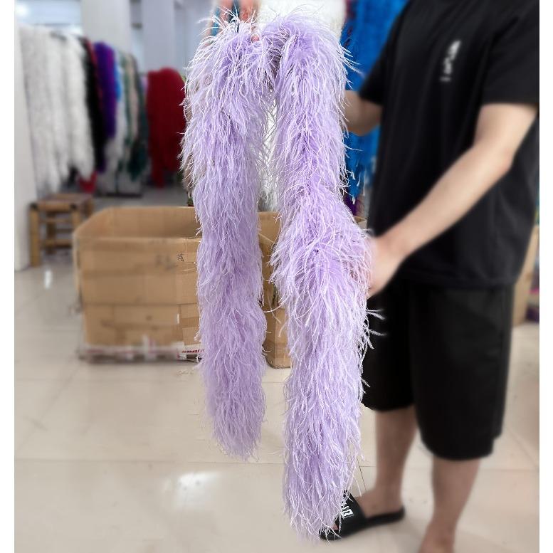 DIY 2 Meter Natürliche Straußenfedern Boa 1 2 3 4 6 Lagen Federn Boa für Hochzeits-Weihnachts-Party-Kleid Dekoration Schal Accessoire Schal