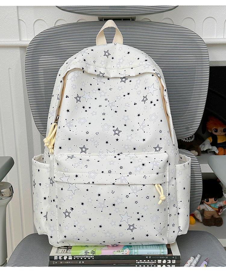 Schoolbag New Elementary School Backpack Large Capacity Cute Student School Bag Lightweight Trend Fashion Star Casual Backpack