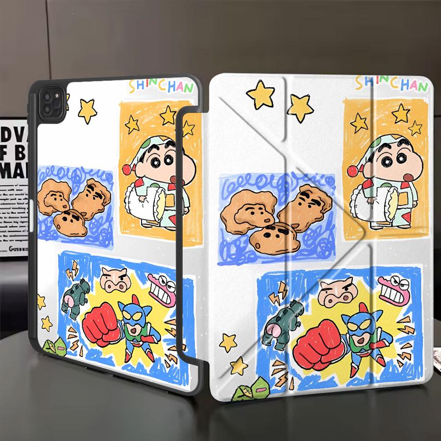 

Cra-yons Shin-chans Anime Tablet Case For iPad Mini 6 7 Air 4 5 M3 M2 1 2 M4 11inch Pro 11th 10th 9th 8th 7th 12.9inch Pro 2025 iPad Mini 6 8.3