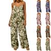 Damen Freizeit Jumpsuit Lockerer Sitz Vintage Stil Ärmellos Rückenfrei Weiter Bein Overalls mit Taschen Weicher Stoff Bequemes Design