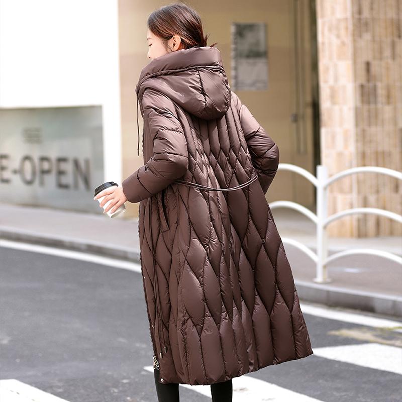 Autumn Winter Thicken Warm Parka Women Casual Solid Color Big Pocket Slim Long Jackets Outwear