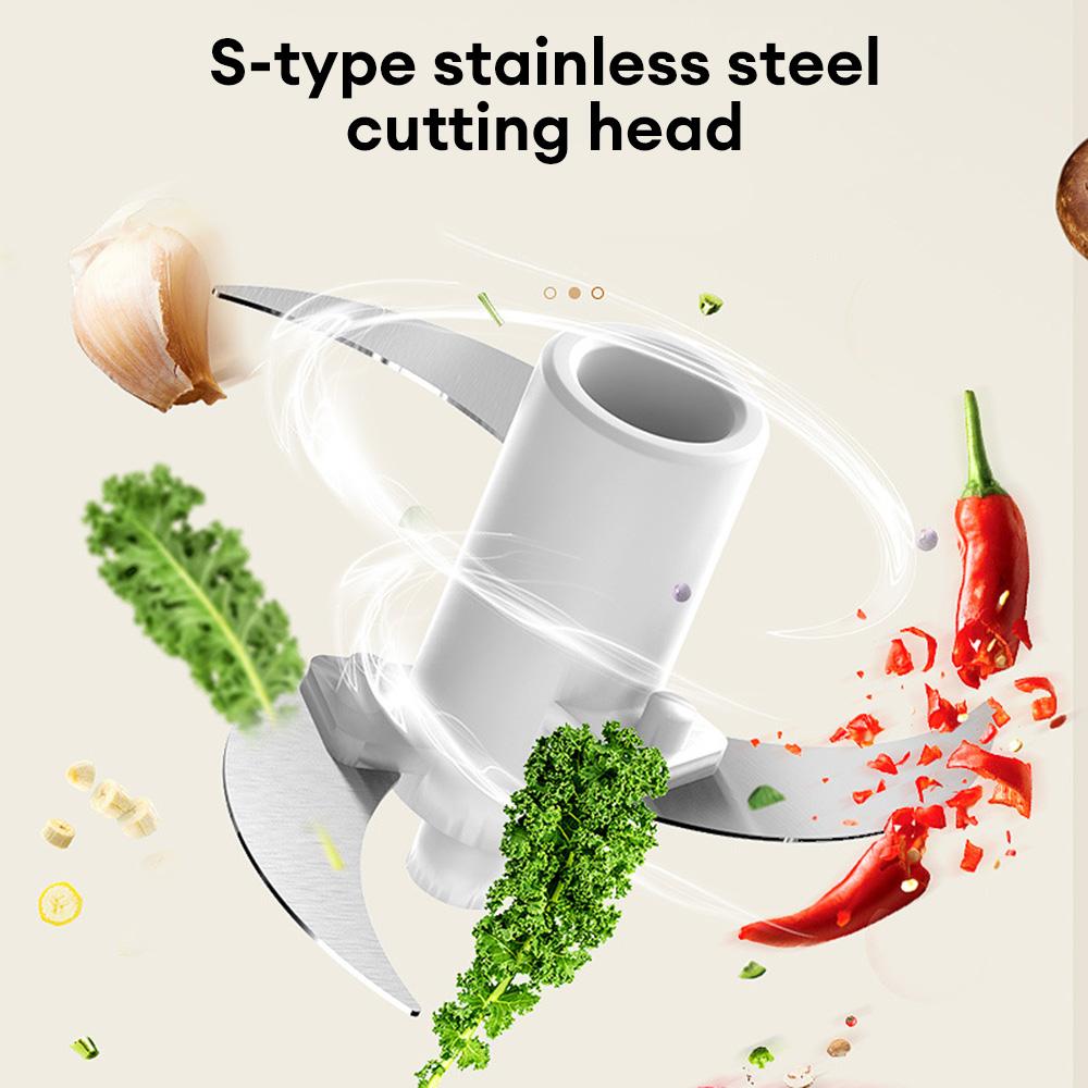 350ml Multifunctional Household Electric Garlic Tamper Kitchen Wireless Stir Mud Meat Grinder Kid Auxiliary Food Machine